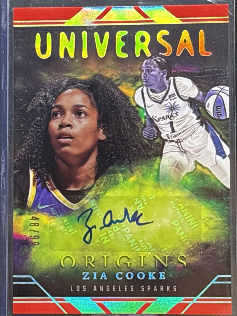 Panini Origins Los Angeles Sparks Zia Cooke Holo Card - Autographed LE 48/99